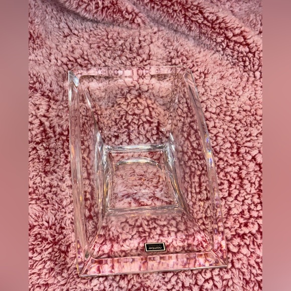 Nambe Rectangular Crystal Bowl 11 1/2" x 6 1/4" x 3" With Tags/Etched - Picture 6 of 7